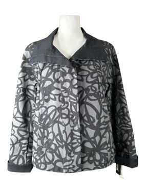 DKNY DONNA KARAN NEW YORK
Lightweight Jacket in Black & Graphite, Size S.